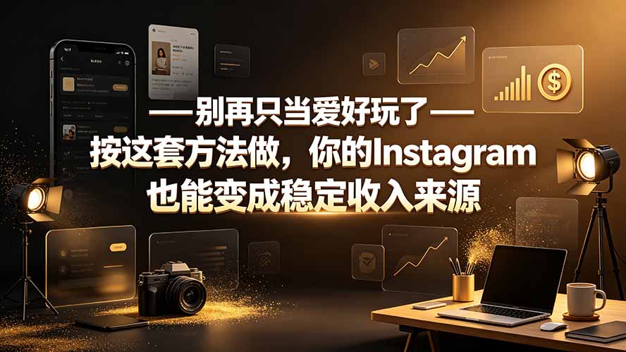 别再只当爱好玩了——按这套方法做，你的Instagram也能变成稳定收入来源-FANGXZHAN网创