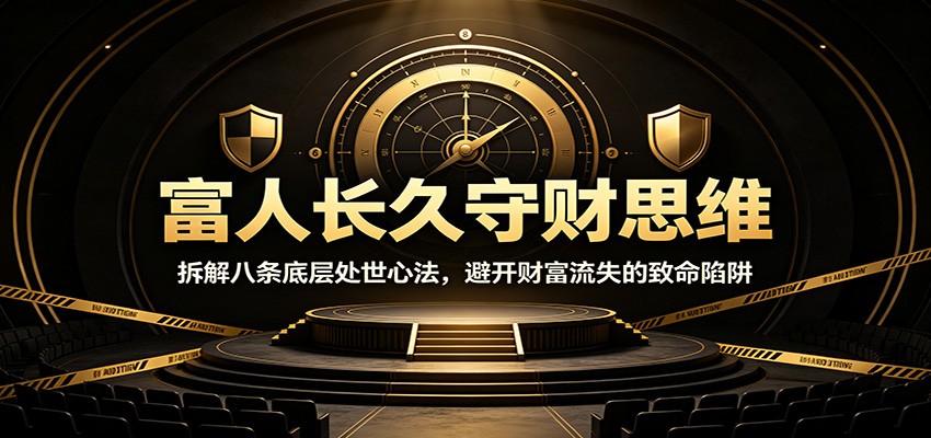 富人长久守财思维：拆解八条底层处世心法，避开财富流失的致命陷阱-FANGXZHAN网创