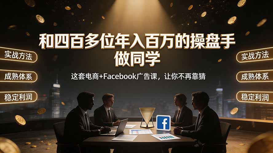 和四百多位年入百万的操盘手做同学——这套电商+Facebook广告课，让你不再靠猜【原创双语字幕】-FANGXZHAN网创