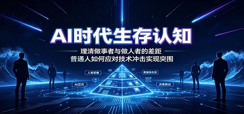 AI时代生存认知：理清做事者与做人者的差距，普通人如何应对技术冲击实现突围-FANGXZHAN网创