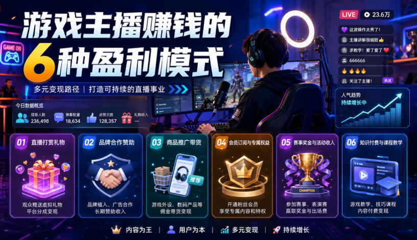 付费文章：游戏主播賺钱的6种盈利模式-FANGXZHAN网创