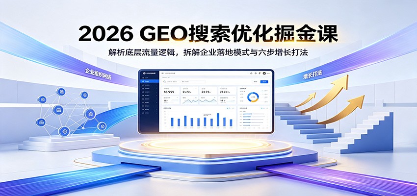 2026 GEO搜索优化掘金课：解析底层流量逻辑，拆解企业落地模式与六步增长打法-FANGXZHAN网创
