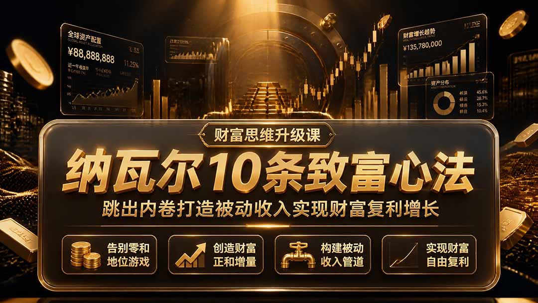 付费文章：纳瓦尔10条致富心法，跳出内卷打造被动收入实现财富复利增长-FANGXZHAN网创