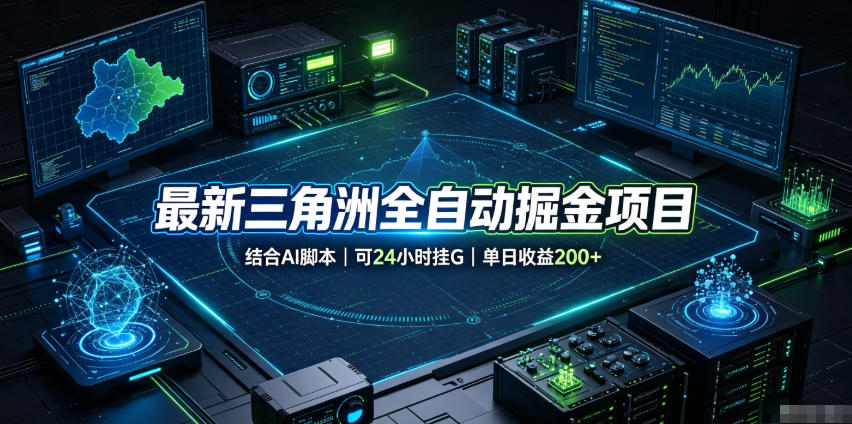 最新三角洲全自动掘金项目，结合AI脚本，可24小时挂G，单日收益200+【揭秘】-FANGXZHAN网创