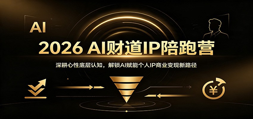 2026 AI财道IP陪跑营：深耕心性底层认知，解锁AI赋能个人IP商业变现新路径-FANGXZHAN网创