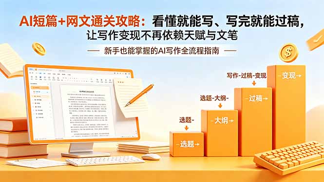 AI短篇+网文通关攻略-更新：看懂就能写、写完就能过稿，让写作变现不再依赖天赋与文笔-FANGXZHAN网创