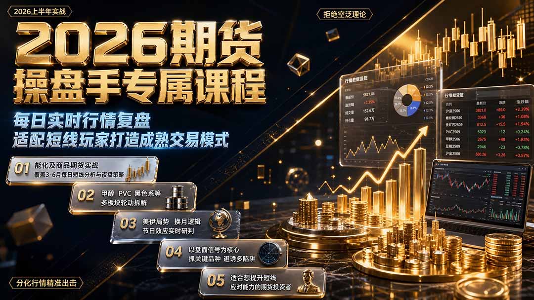 2026期货操盘手专属课程-更新8月，每日实时行情复盘，适配短线玩家打造成熟交易模式-FANGXZHAN网创