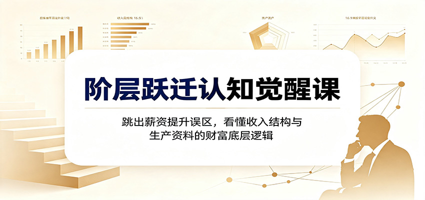 阶层跃迁认知觉醒课：跳出薪资提升误区，看懂收入结构与生产资料的财富底层逻辑-FANGXZHAN网创