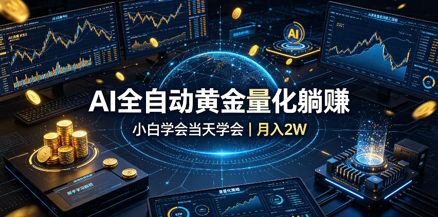 AI全自动黄金量化躺賺：小白学会当天学会，月入2W！【揭秘】-FANGXZHAN网创