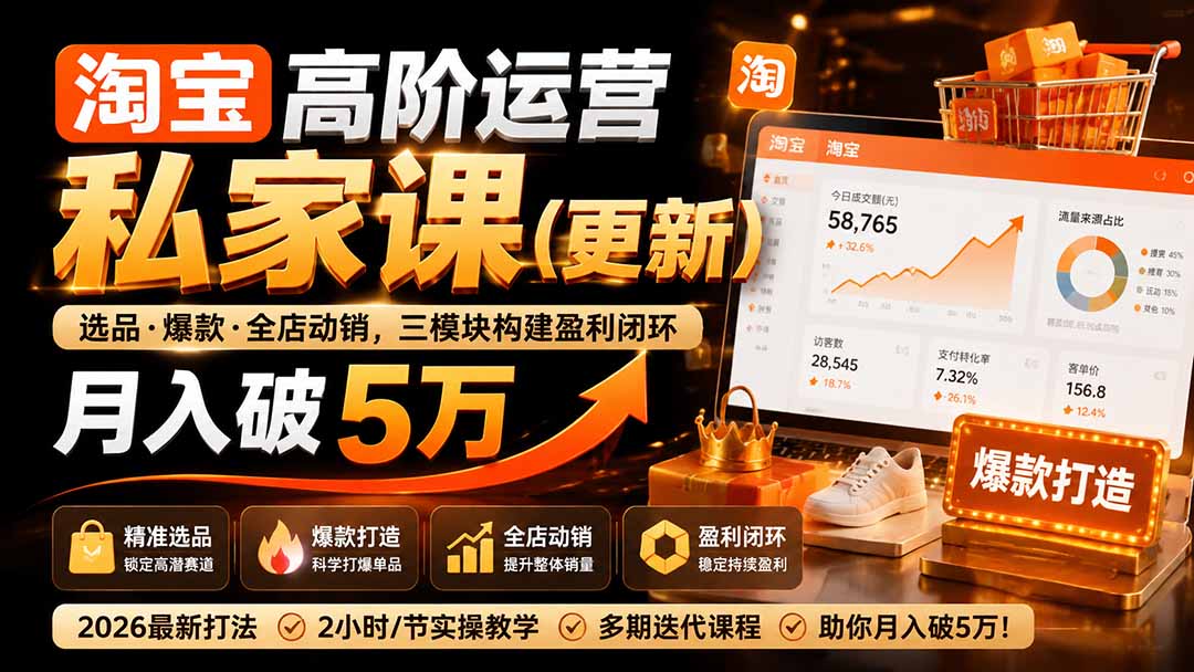 淘宝高阶运营私家课(更新26年-FANGXZHAN网创