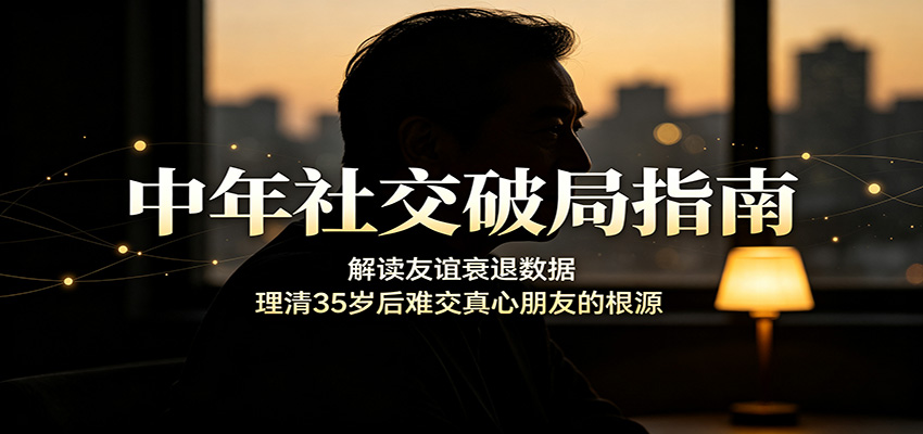 中年社交破局指南：解读友谊衰退数据，理清35岁后难交真心朋友的根源-FANGXZHAN网创