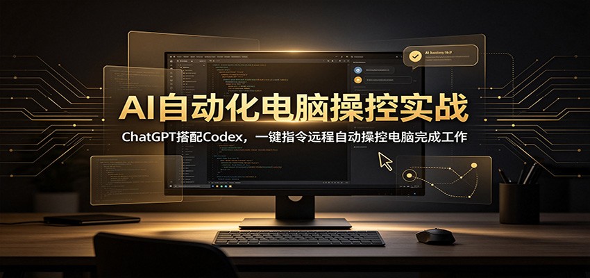 AI自动化电脑操控实战：ChatGPT搭配Codex，一键指令远程自动操控电脑完成工作-FANGXZHAN网创