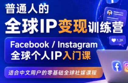 建立海外社媒底层逻辑，打造能变现的个人IP-HFXZHAN网创