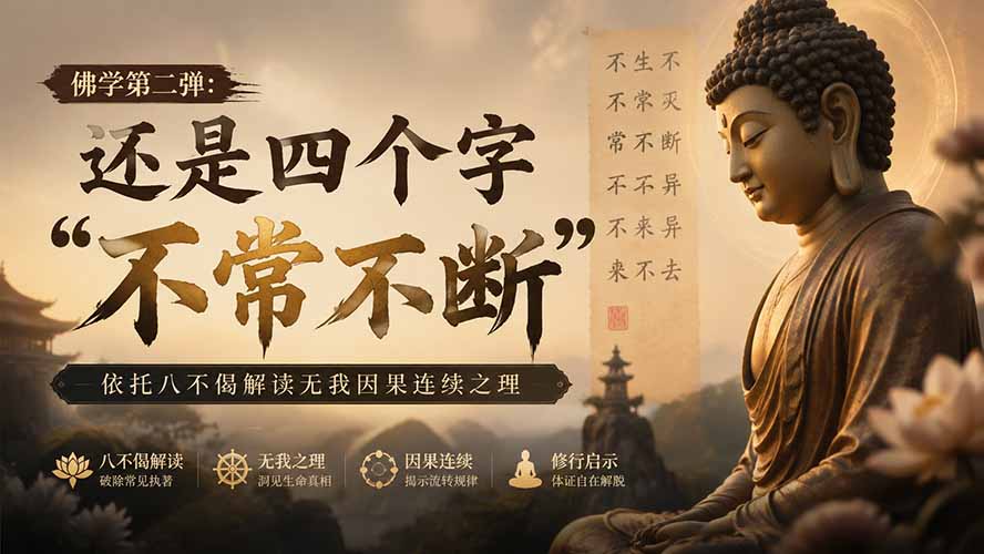 付费文章：佛学第二弹：还是四个字“不常不断”依托八不偈解读无我因果连续之理-HFXZHAN网创