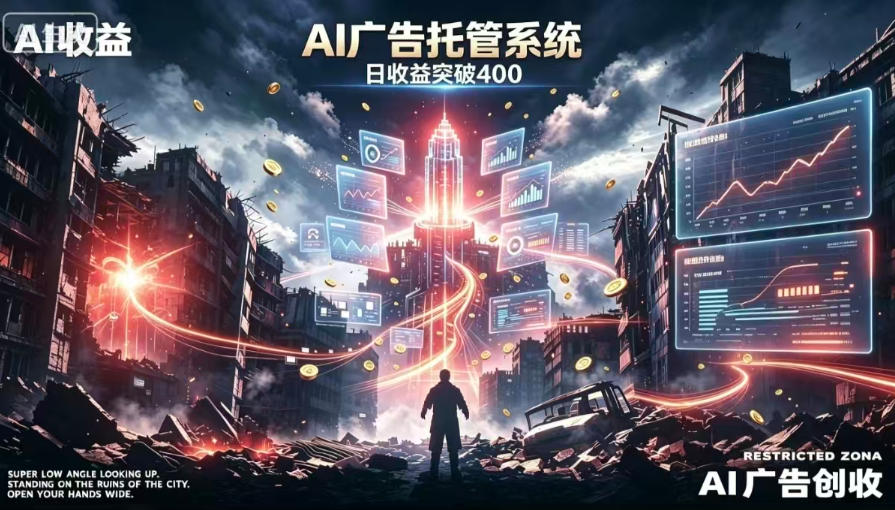 AI智能广告，全自动化运行，单日可达400+，小白新手0基础上手【揭秘】-HFXZHAN网创