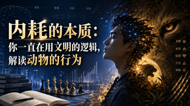 付费文章：内耗的本质：你一直在用文明的逻辑，解读动物的行为-HFXZHAN网创