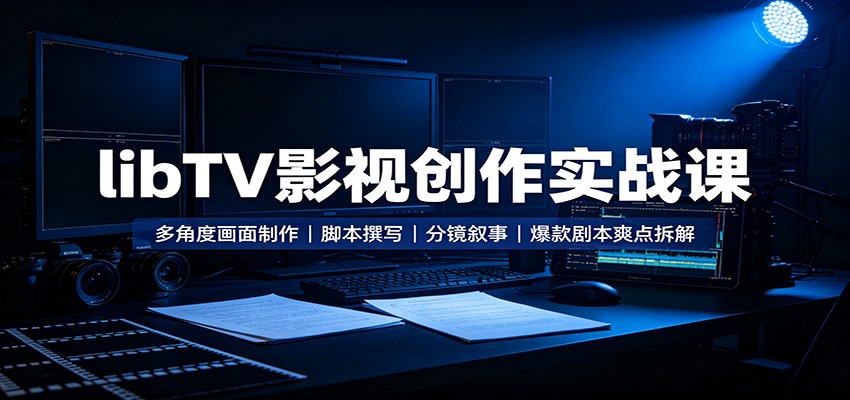 libTV影视创作实战课：多角度画面制作，脚本撰写，分镜叙事，爆款剧本爽点拆解-HFXZHAN网创