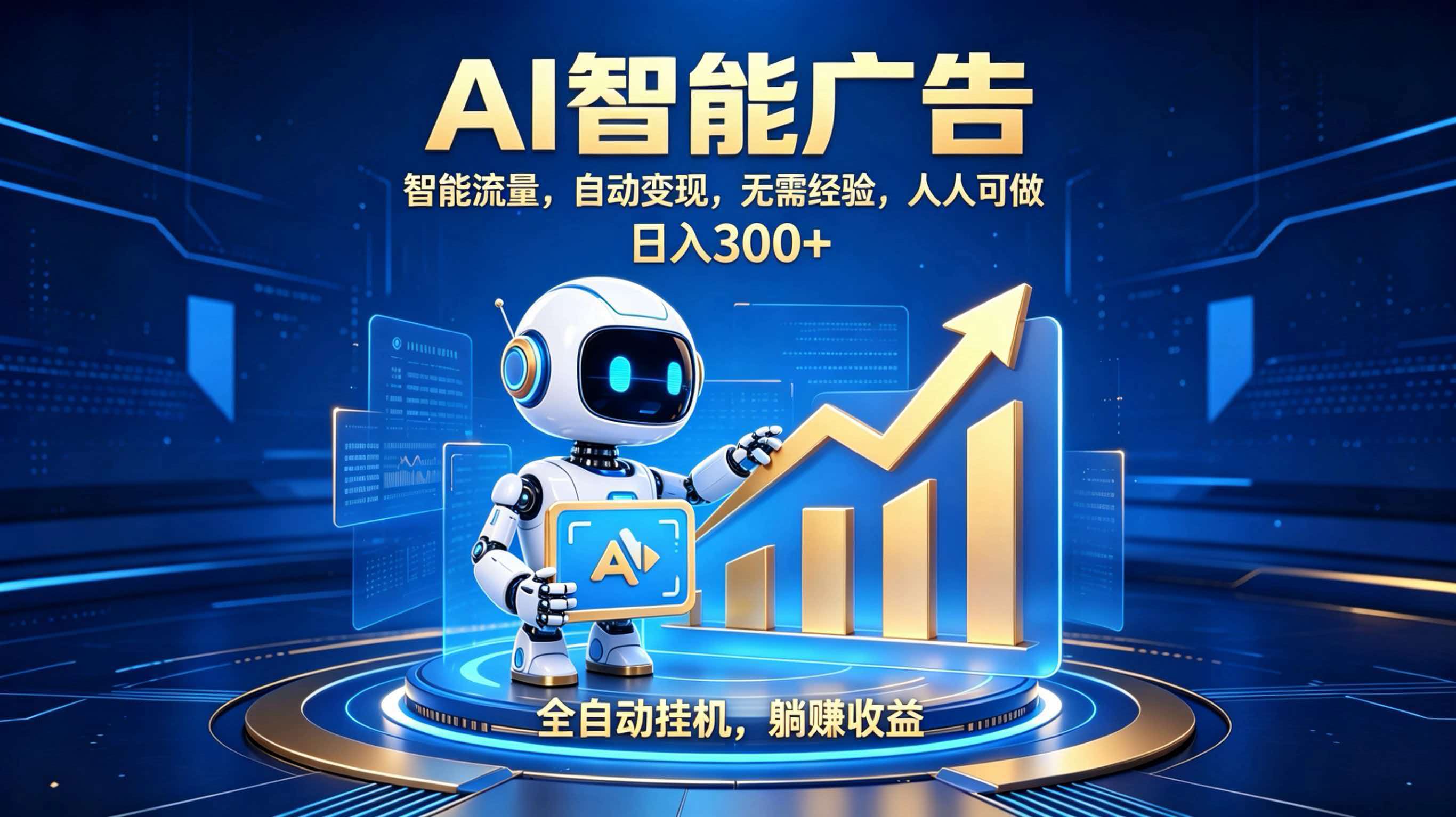 轻资产新赛道，全自动AI广告，打造持续收益-HFXZHAN网创