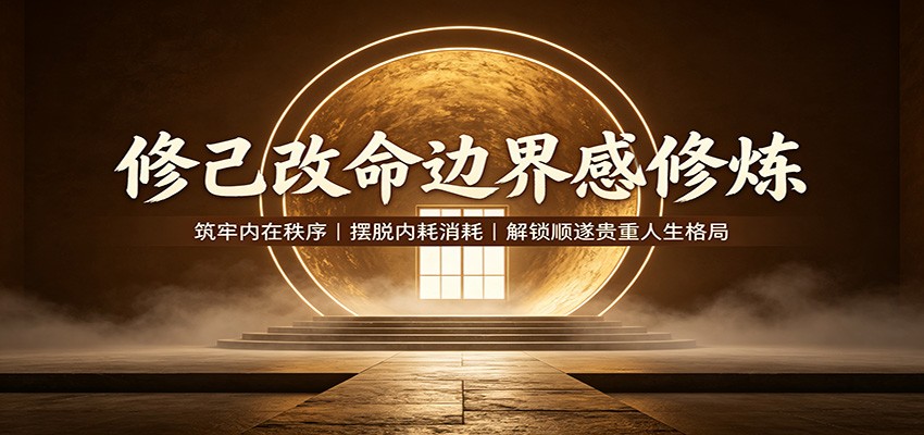 修己改命边界感修炼：筑牢内在秩序，摆脱内耗消耗，解锁顺遂贵重人生格局-HFXZHAN网创