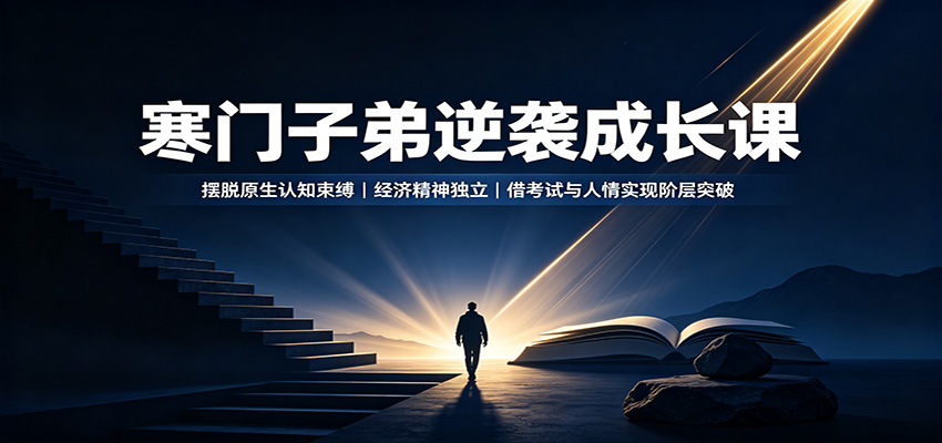 寒门子弟逆袭成长课：摆脱原生认知束缚，经济精神独立，借考试与人情实现阶层突破-HFXZHAN网创