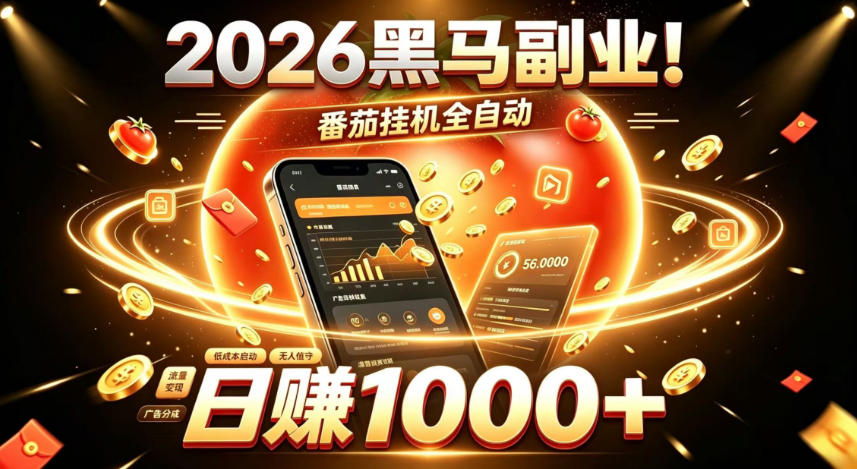 2026黑马副业！番茄挂G全自动日入1000+，操作最简单、门槛最低的线上轻资产项目【揭秘】-HFXZHAN网创