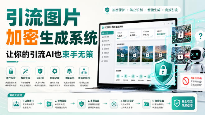 引流图片加密生成系统，让你的引流AI也束手无策-HFXZHAN网创