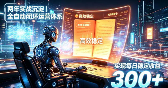 两年实战沉淀｜全自动闭环运营体系，实现每日稳定收益300+【揭秘】-HFXZHAN网创