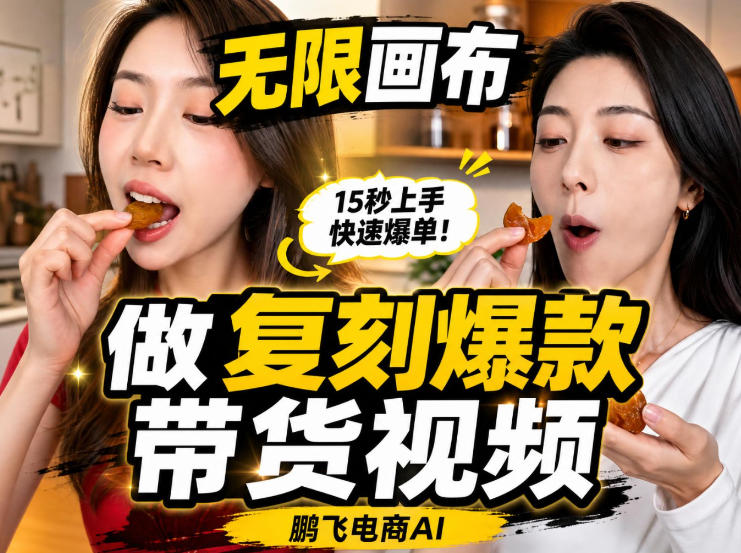 无限画布实操教程，搭一个炸裂级黑科技工作流——一键复刻爆款带货视频-HFXZHAN网创