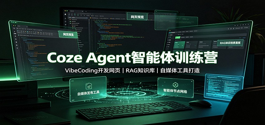 Coze Agent智能体训练营：VibeCoding开发网页，RAG知识库，自媒体工具打造-HFXZHAN网创