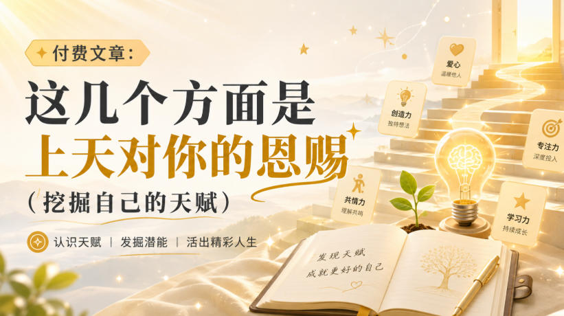 付费文章：这几个方面是上天对你的恩赐(挖掘自己的天赋)-HFXZHAN网创