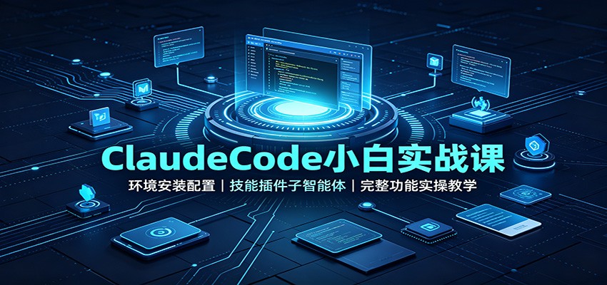 ClaudeCode小白实战课：环境安装配置，技能插件子智能体，完整功能实操教学-HFXZHAN网创