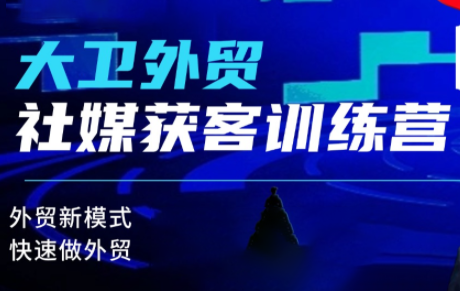 大卫老师·外贸社媒获客独家训练营(更新8月)-HFXZHAN网创