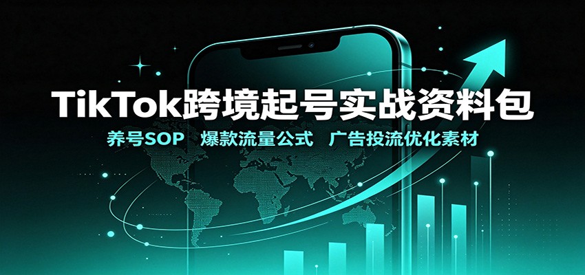 TikTok跨境起号实战资料包：养号SOP，爆款流量公式，广告投流优化素材-HFXZHAN网创