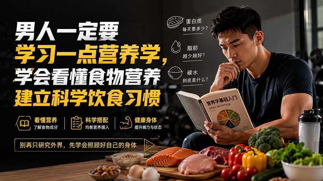 付费文章：男人一定要学习一点营养学，学会看懂食物营养建立科学饮食习惯-HFXZHAN网创