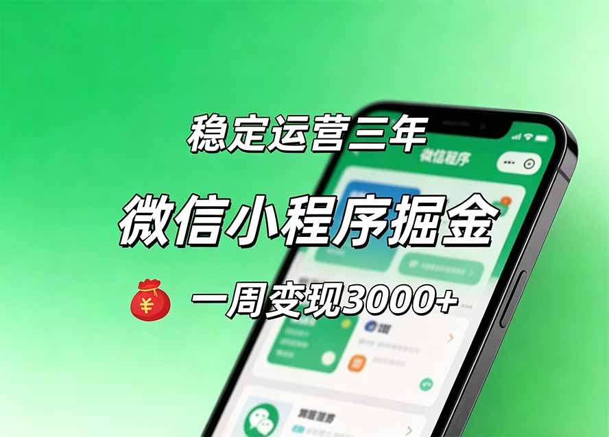 月收益稳定1W+的微信小程序，前期积累客户，后期躺平养老，小白轻松上手-HFXZHAN网创