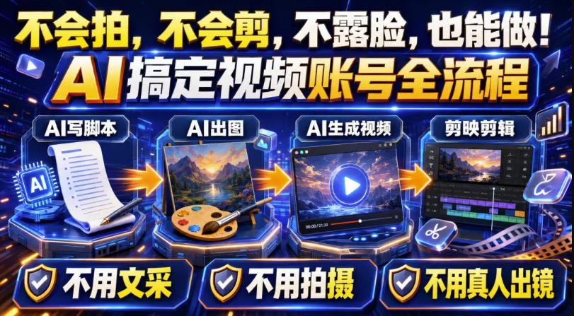 AI短视频起号实战项目，用AI做视频起号，45天涨粉12W，一条广告8.5k，广告接到手软，引流、变现两不误！-HFXZHAN网创