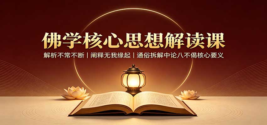 佛学核心思想解读课：解析不常不断，阐释无我缘起，通俗拆解中论八不偈核心要义-HFXZHAN网创