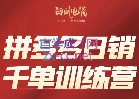 白凤电商·拼多多日销千单训练营(更新8月)-HFXZHAN网创