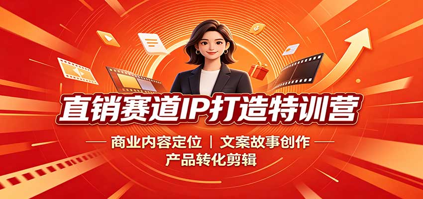 直销赛道IP打造特训营：商业内容定位，文案故事创作，产品转化剪辑-HFXZHAN网创