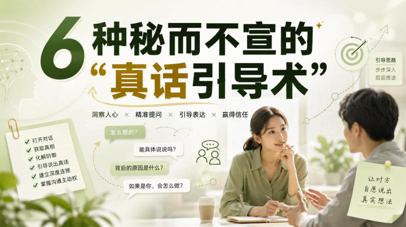 付费文章：6种秘而不宣的“真话引导术”-HFXZHAN网创