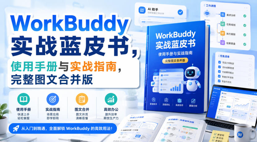 WorkBuddy实战蓝皮书，使用手册与实战指南，完整图文合并版-HFXZHAN网创