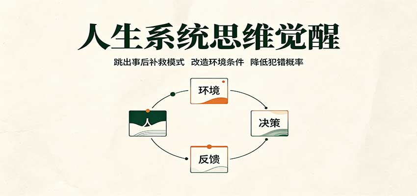 人生系统思维觉醒：跳出事后补救模式，改造环境条件，降低犯错概率-HFXZHAN网创