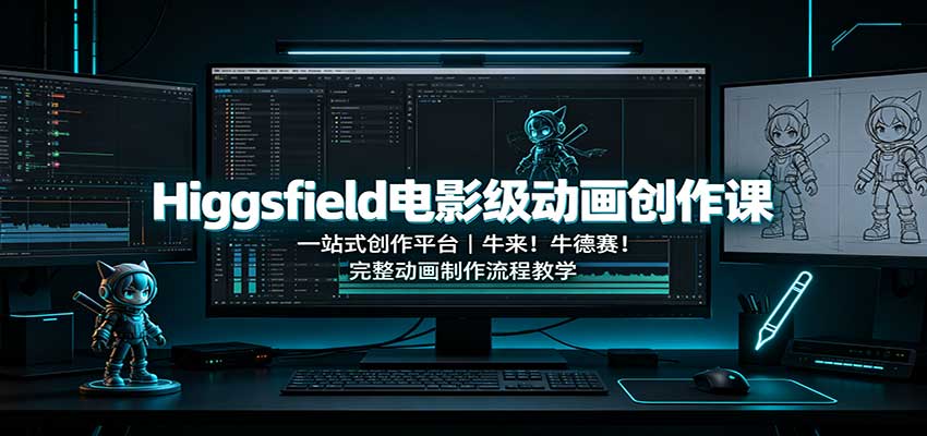 Higgsfield电影级动画创作课：一站式创作平台，牛来！牛德赛！完整动画制作流程教学-HFXZHAN网创