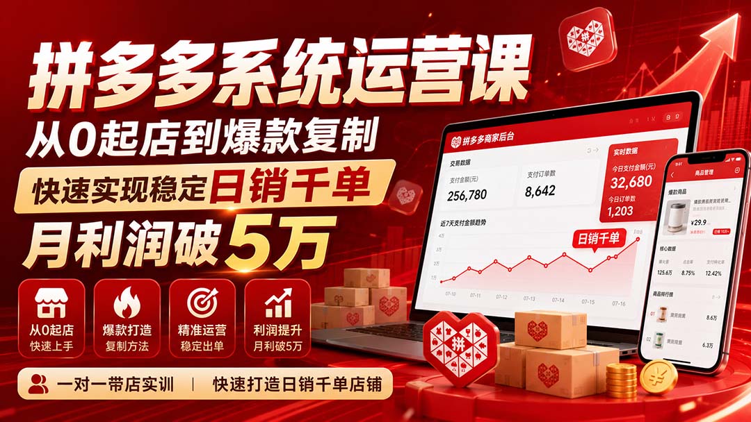 拼多多系统运营课(更新8月-HFXZHAN网创