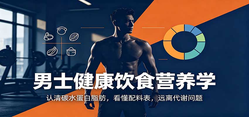 男士健康饮食营养学：认清碳水蛋白脂肪，看懂配料表，远离代谢问题-HFXZHAN网创
