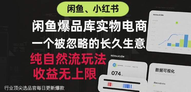 闲鱼小红书实物电商，纯自然流玩法，一个被忽略的长久生意，收益无上限【揭秘】-HFXZHAN网创