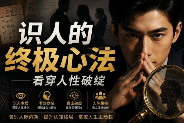 付费文章：识人的终极心法——看穿人性破绽-HFXZHAN网创