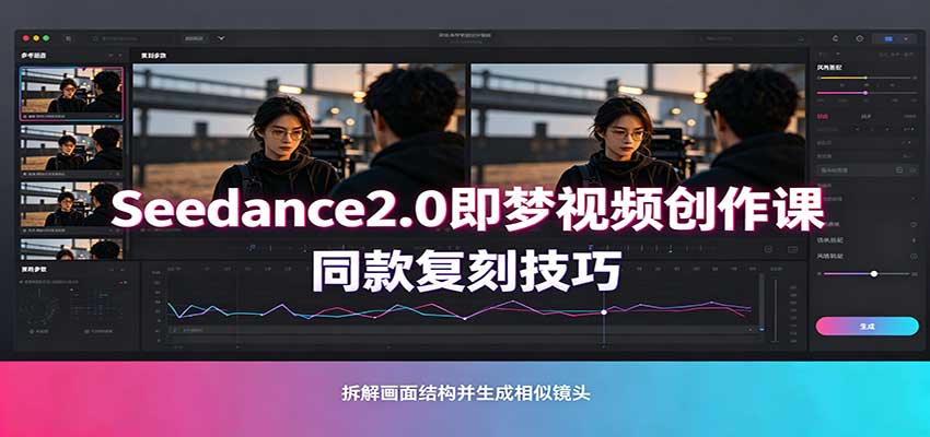 Seedance2.0即梦视频创作课：剧本式视频制作，同款复刻技巧，多行业案例落地教学-HFXZHAN网创