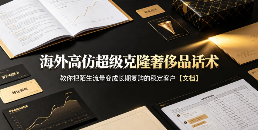 海外高仿超级克隆奢侈品话术，教你把陌生流量变成长期复购的稳定客户【文档】-HFXZHAN网创