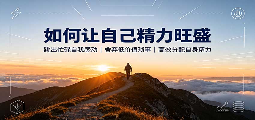 如何让自己精力旺盛：跳出忙碌自我感动，舍弃低价值琐事，高效分配自身精力-HFXZHAN网创